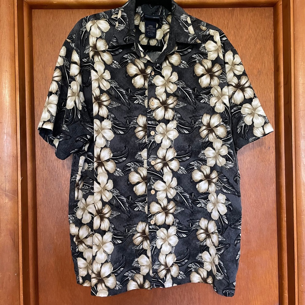 RETRO Hawaiian Shirt Extreme Gear Lightweight‎ Island Tropics Large 90s/Y2K EUC